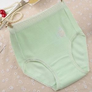 Green high waist Pin up panties. Cotton lolita panties